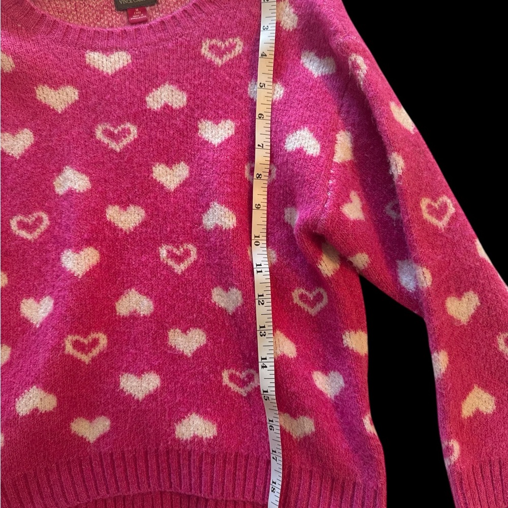 Pink Heart Pattern Sweater - Picture 5 of 6